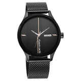 3247NM03 BLACK DIAL STAINLESS STEEL STRAP WATCH
