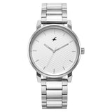 3278SM04 White Dial Metal Strap Watch for Guys