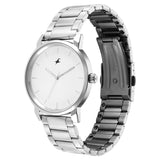 3278SM04 White Dial Metal Strap Watch for Guys