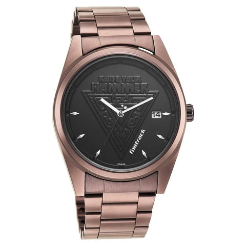 NS3285QM01 Analog with Date Black Dial Metal Strap Watch for Guys
