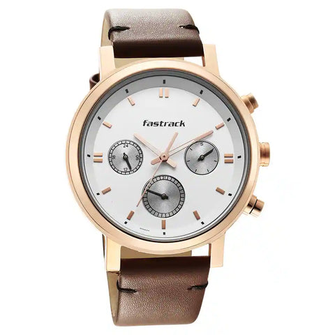 3287WL01 FASTRACK TICK TOCK WHITE DIAL WATCH