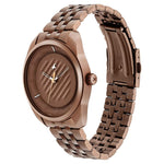 3300QM01 Brown Dial Stainless Steel Strap Watch for Guys
