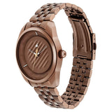 3300QM01 Brown Dial Stainless Steel Strap Watch for Guys