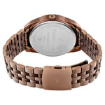 3300QM01 Brown Dial Stainless Steel Strap Watch for Guys