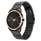 3308KM01 Black Dial Metal Strap Watch for Guys