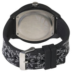 38003PP19  Black Dial Silicone Strap Watch for Unisex