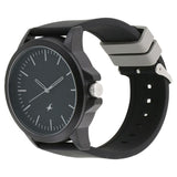 NR38024PP25  Black Dial Silicone Strap Watch for Unisex