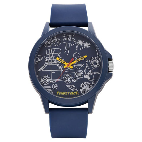 38024PP46 Fastrack Silicone Strap Watch for Unisex