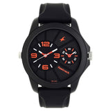 NR38042PP01 Fastrack Quartz Analog Black Dial Silicone Strap Watch for Guys