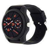 NR38042PP01 Fastrack Quartz Analog Black Dial Silicone Strap Watch for Guys