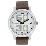 NR38051SL06 White Dial Leather Strap Watch for Guys