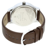 NR38051SL06 White Dial Leather Strap Watch for Guys