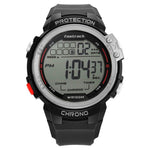 NR38068PP01 Digital Grey Dial Silicone Strap Watch for Guys