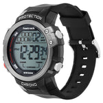NR38068PP01 Digital Grey Dial Silicone Strap Watch for Guys