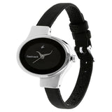 NP6015SL02 Black Dial Leather Strap Watch for Girls