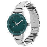 NR6078SM01 Blue Dial Stainless Steel Strap Watch for Girls
