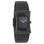 6093NM01 Fastrack  Analog Black Dial Stainless Steel Strap Watch for Girls