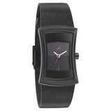 6093NM01 Fastrack  Analog Black Dial Stainless Steel Strap Watch for Girls