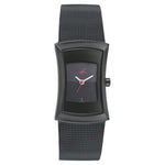 6093NM01 Fastrack  Analog Black Dial Stainless Steel Strap Watch for Girls