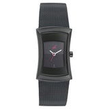6093NM01 Fastrack  Analog Black Dial Stainless Steel Strap Watch for Girls