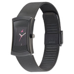 6093NM01 Fastrack  Analog Black Dial Stainless Steel Strap Watch for Girls