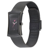6093NM01 Fastrack  Analog Black Dial Stainless Steel Strap Watch for Girls