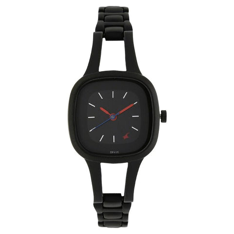 NS6147NM02 Fastrack  Black Dial Metal Strap Watch for Girls