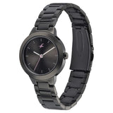 6150NM01 Black Dial Stainless Steel Strap Watch for Girls