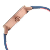 NP6198QL01 Blue Dial Leather Strap Watch