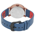 NP6198QL01 Blue Dial Leather Strap Watch