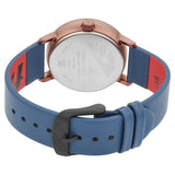 NP6198QL01 Blue Dial Leather Strap Watch