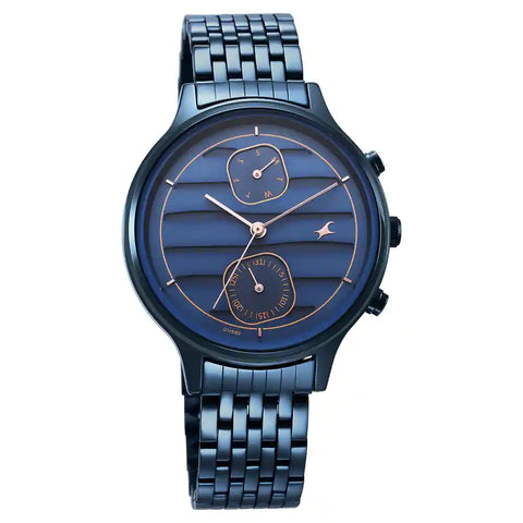 NS6207QM01 BLUE DIAL STAINLESS STEEL STRAP WATCH