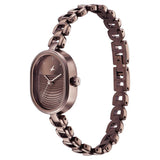 6258QM02 Fastrack Style Up Brown Dial Metal Strap Watch for Girls