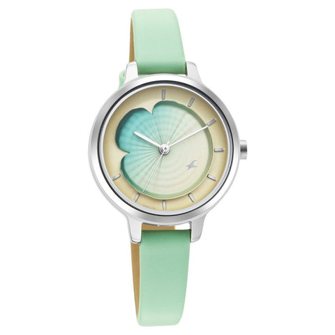NR6264SL01 Multicoloured Dial Leather Strap Watch for Girls