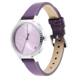 NR6267SL01  Analog Purple Dial Leather Strap Watch for Girls