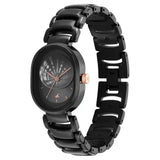6274KM01 ANALOG BLACK DIAL WATCH FOR WOMEN