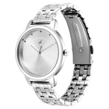 NR6265SM01 Fastrack  Silver Dial Metal Strap Watch for Girls