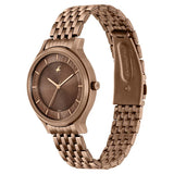 6292QM01 Brown Dial Stainless Steel Strap Watch for Girls
