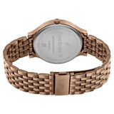 6292QM01 Brown Dial Stainless Steel Strap Watch for Girls