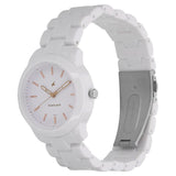 NP68006PP02 White Dial Plastic Strap Watch for Girls