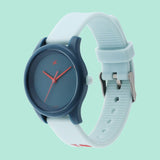 NR68023PP03W Analog Blue Dial Silicone Strap Watch for Girls