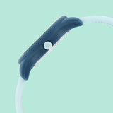 NR68023PP03W Analog Blue Dial Silicone Strap Watch for Girls