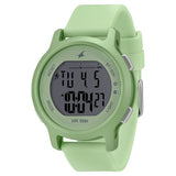 NR68027PP01  Digital Dial Green Silicone Strap Watch for Girls