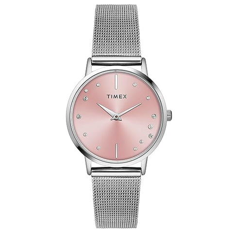 TIMEX Women Stainless Steel Analog Pink Dial Watch-Twel15600,