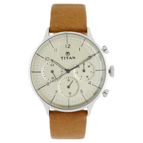 NS90102SL01 Titan Leather Strap Watch for Men