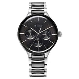 NT90148KD01 - Titan Ceramic Fusion Black Dial Watch