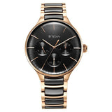 NU90148KD03 - Titan Ceramic Fusion Black Dial Rose Gold Watch