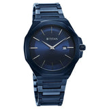 90167QM01 - Titan Classic Slim Blue Dial Watch