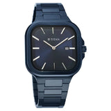 90176QM01 - Titan Classique Slim  Blue Dial Watch