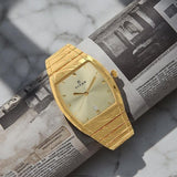 NU9315YM02 - Titan Rectangle Champagne Dial watch